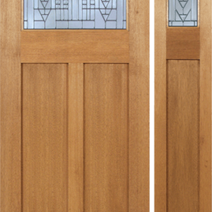 Mahogany Craftsman Single Wood Exterior Door MC621A