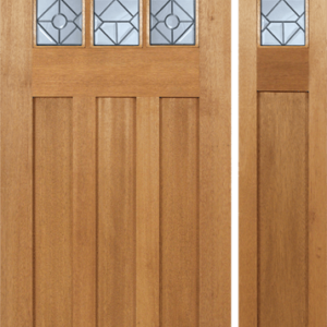Mahogany Craftsman Single Wood Exterior Door MC636H