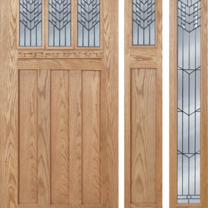 Oak Craftsman Single Wood Exterior Door OC633E