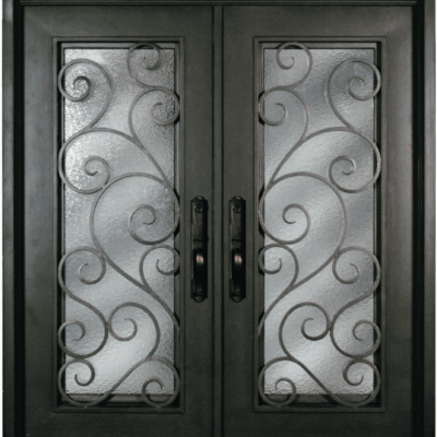Steel 73.5" x 81" Double Exterior Iron Entry Doors S516SHXX-61