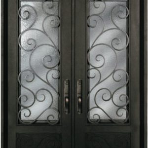 Steel 73.5" x 96" Double Exterior Iron Entry Doors S818SHXX-61