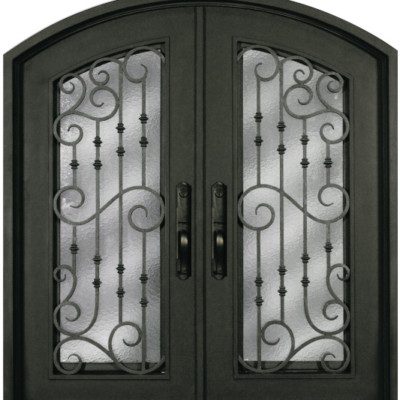 Steel 64" x 81" Double Exterior Iron Entry Doors SS516WHXX-54