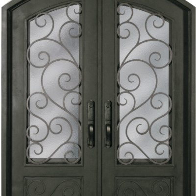 Steel Double Exterior Iron Entry Doors SS818SHXX-54 & 61