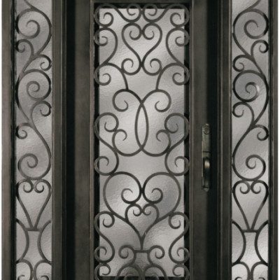 Steel Double Exterior Iron Entry Doors Two Sidelites S516SHOXO-51 & 61