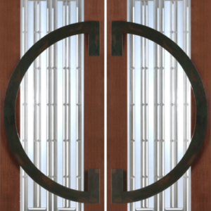 Mahogany Contemporary Double Exterior Door NW-1664