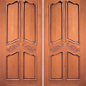 Mahogany Craftsman Double Wood Exterior Door Model 304