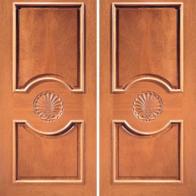 Mahogany Craftsman Double Wood Exterior Door Model 620