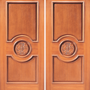 Mahogany Craftsman Double Wood Exterior Door Model 8