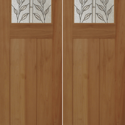 Mahogany Premier Double Wood Exterior Door CRM15B