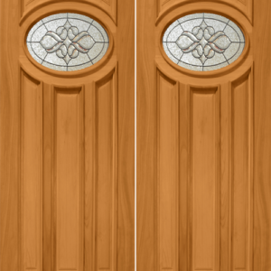 Mahogany Premier Double Wood Exterior Door TRM100B