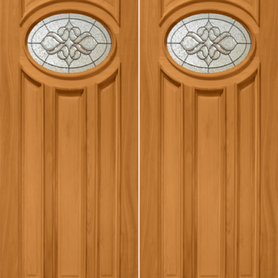 Mahogany Premier Double Wood Exterior Door TRM100B