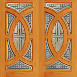 Mahogany Premier Double Wood Exterior Door TRM105A