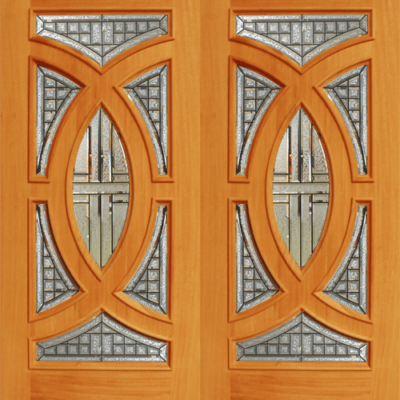 Mahogany Premier Double Wood Exterior Door TRM105A