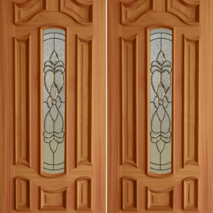 Mahogany Premier Double Wood Exterior Door TRM25A