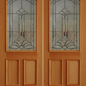 Mahogany Premier Double Wood Exterior Door TRM30B