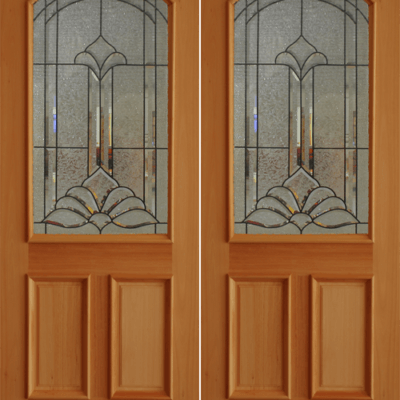 Mahogany Premier Double Wood Exterior Door TRM30B