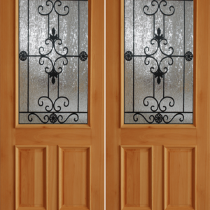 Mahogany Premier Double Wood Exterior Door TRM35CI