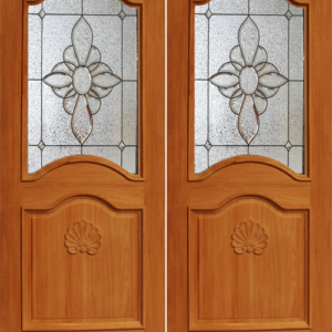 Mahogany Premier Double Wood Exterior Door TRM40A