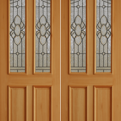 Mahogany Premier Double Wood Exterior Door TRM45A