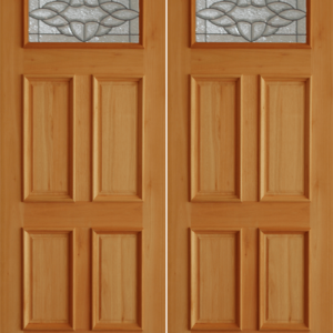 Mahogany Premier Double Wood Exterior Door TRM55A