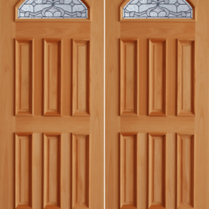 Mahogany Premier Double Wood Exterior Door TRM75B