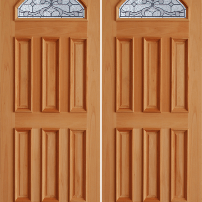 Mahogany Premier Double Wood Exterior Door TRM75B