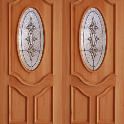 Mahogany Premier Double Wood Exterior Door TRM80A