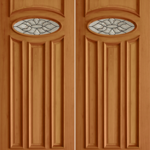 Mahogany Premier Double Wood Exterior Door TRM95A