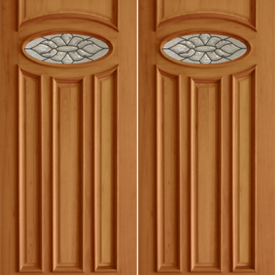 Mahogany Premier Double Wood Exterior Door TRM95A