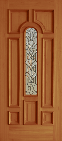 Mahogany Premier Single Wood Exterior Door TRM05C