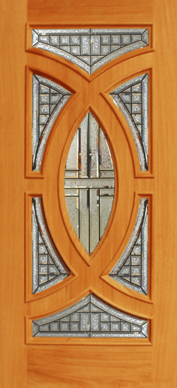 Mahogany Premier Single Wood Exterior Door TRM105B
