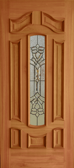 Mahogany Premier Single Wood Exterior Door TRM25C