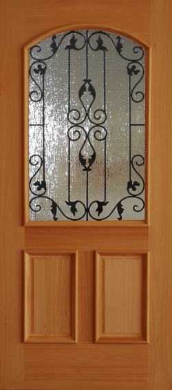 Mahogany Premier Single Wood Exterior Door TRM30DI-Iron