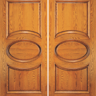 112 Red Oak Double Unique Entry Wood Exterior Door