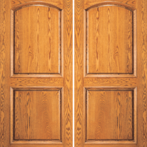 Red Oak Double Unique Entry Wood Exterior Door 118
