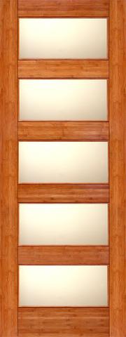 Bamboo Single Interior Door BM-11 Matte Glass