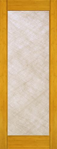 Bamboo Single Interior Door BM-31 Silk Glass