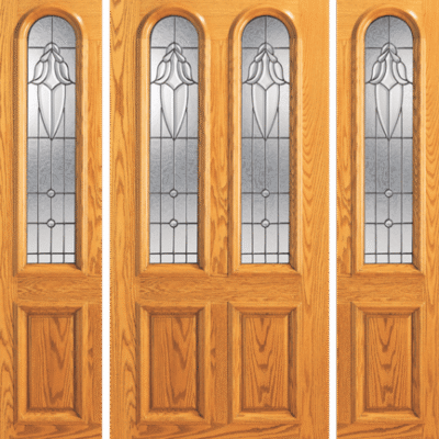 Red Oak Single Exterior Wood Door Model 102-A