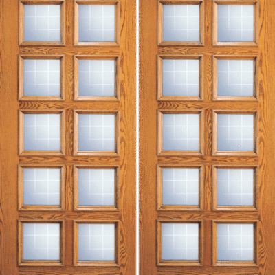Road Oak Single Exterior Wood Door Model 105-A