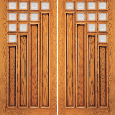 Road Oak Single Exterior Wood Door Model 106-A