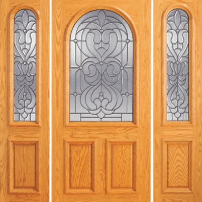 Mahogany Single Exterior Wood Door Model 107-A