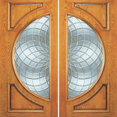 Road Oak Single Exterior Wood Door Model 108-A