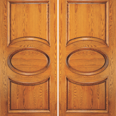 Road Oak Single Exterior Wood Door Model 112