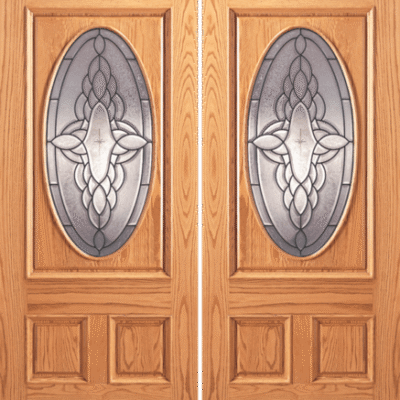 Road Oak Single Exterior Wood Door Model 511-A