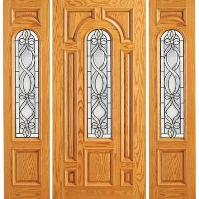 Road Oak Single Exterior Wood Door Model 525-D
