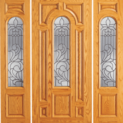 Road Oak Single Exterior Wood Door Model 525-A