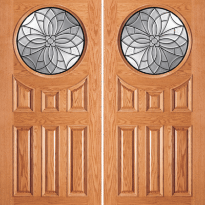 Road Oak Single Exterior Wood Door Model 54-B