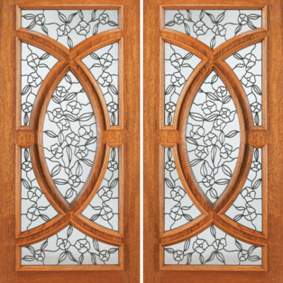 Mahogany Single Exterior Wood Door Model 695-A