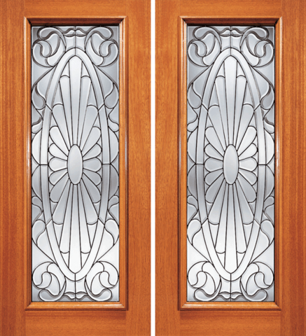 Mahogany Double Exterior Fiberglass Door 930-Series - Jeunesse Wood ...