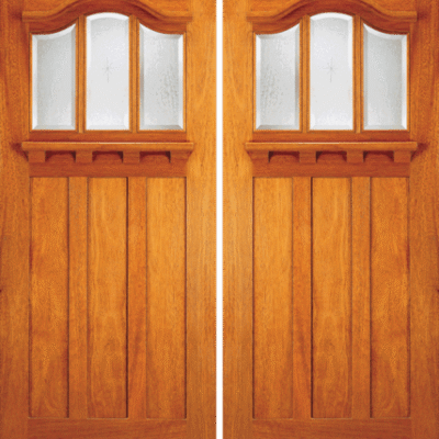 Mahogany Double Wood Door AC-704-GC